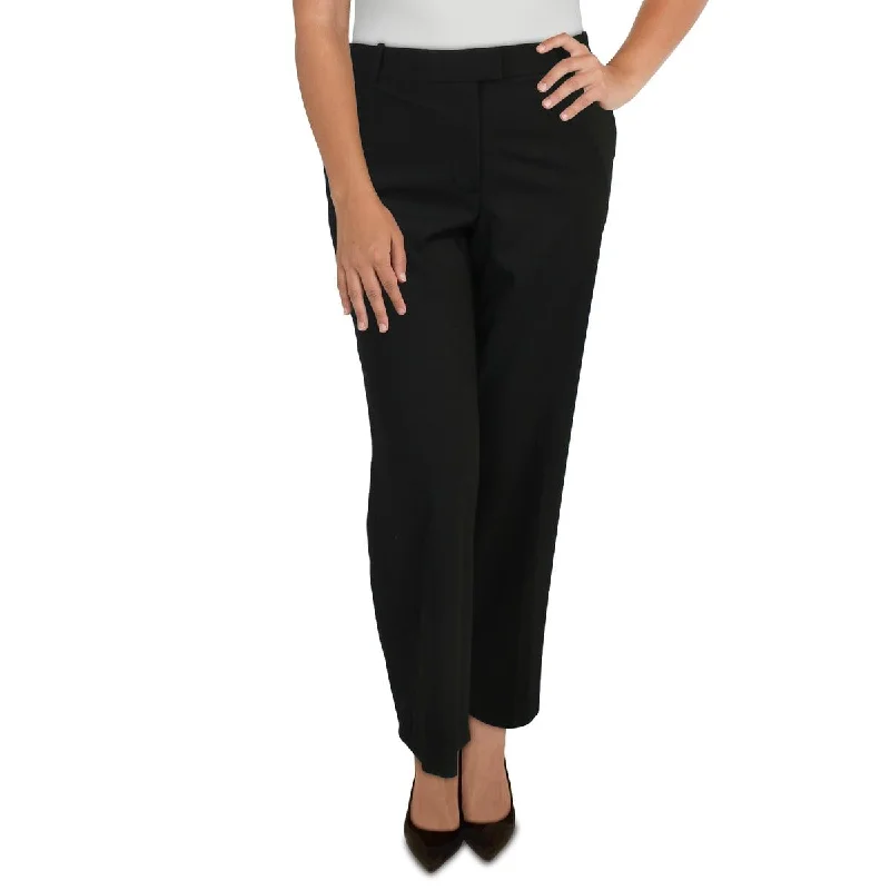 Urban Sophistication The Chelsea Womens Flat Front Work Wide Leg Pants