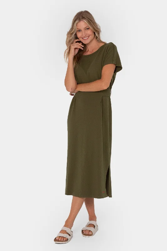 Urban Sophistication French Terry Midi Dress