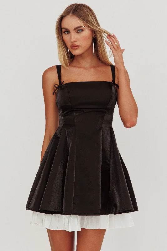 Trending Items Night Rider Fit And Flare Mini Dress Black