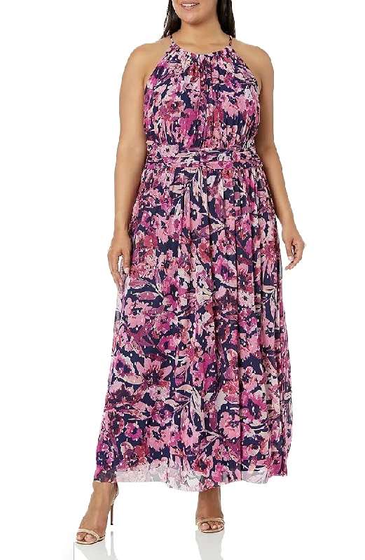 Father's Day Deals 14 - london times navy & pink halter maxi dress