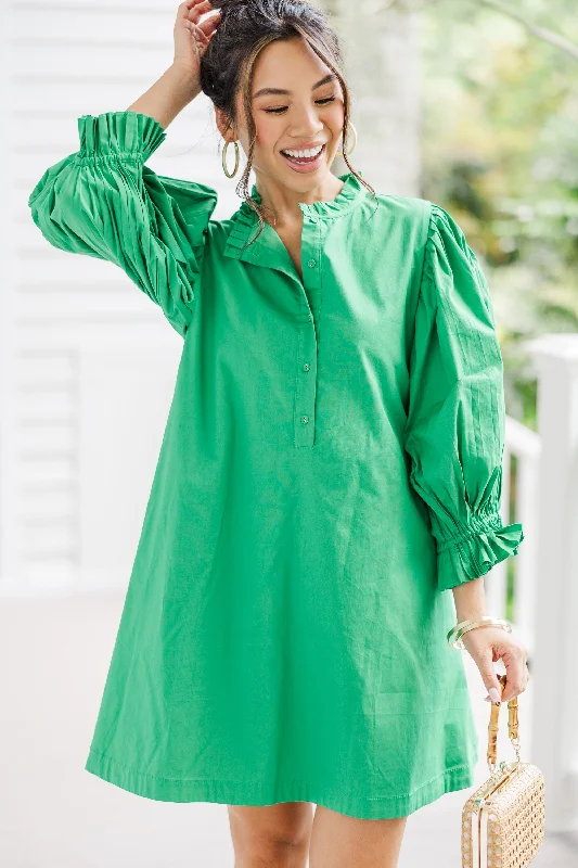 The Good Stuff Under The Stars Kelly Green Tie Back Dress