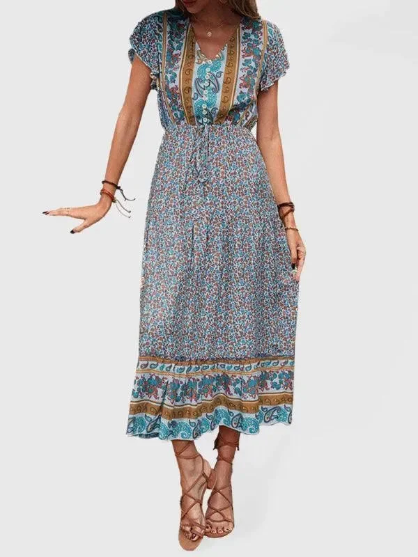 Seasonal Style Discounts Printed Summer Maxi Dress