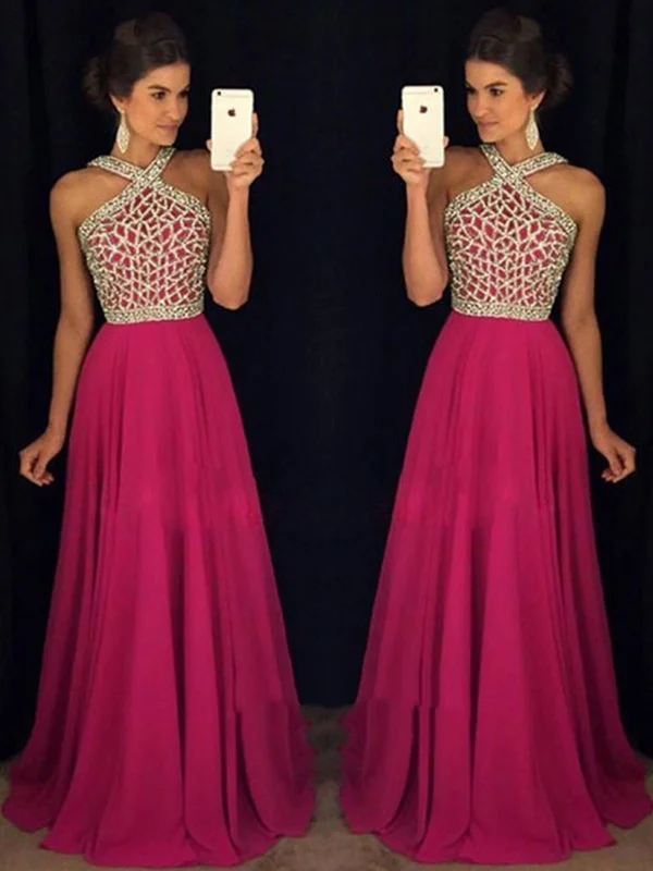 Hot Deals Unique Beaded Rose Red Prom Dresses, Rose Red Formal Dresses, Prom Gown