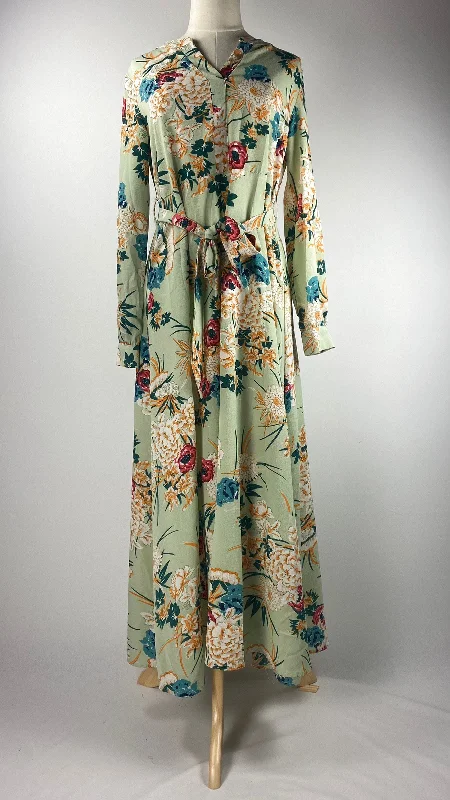 Fashion Frontiers Long Sleeve Flowery Print Maxi Dress, Green