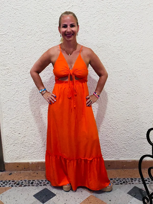 Special Offers Orange MAXI Dress