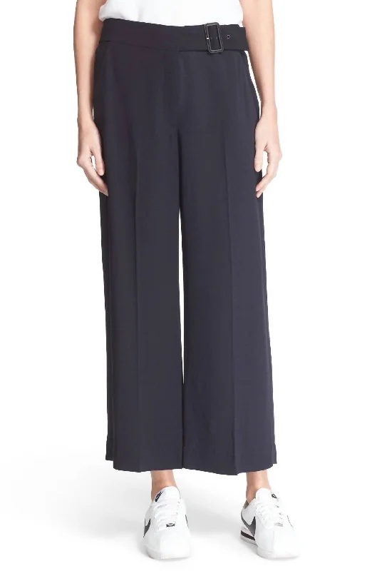 Everyday Wear Women's Emily Gaucho Mid-Rise Belted Pants In Navy