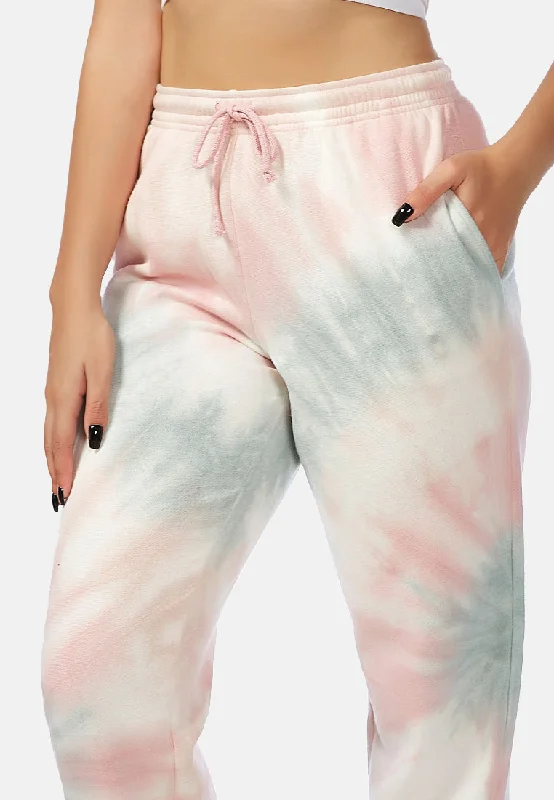 Feminine Elegance tie-dye joggers