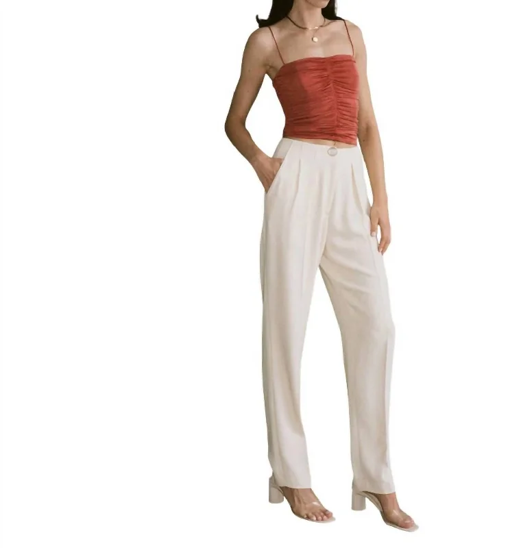 Fast Fashion Favorites Lila Pant In Ivory