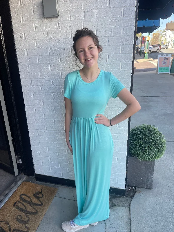 Comfortable Chic Teal Soft Maxi Dress