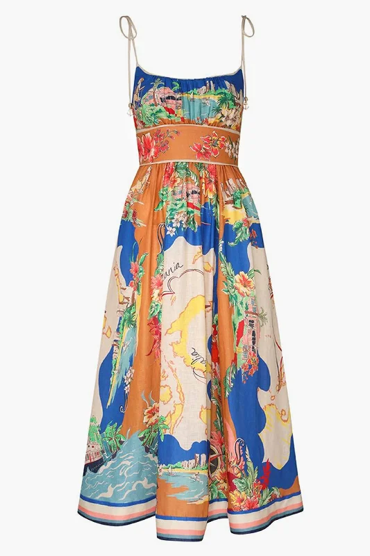 New In This Season Nautical Map Alight Picnic Dress