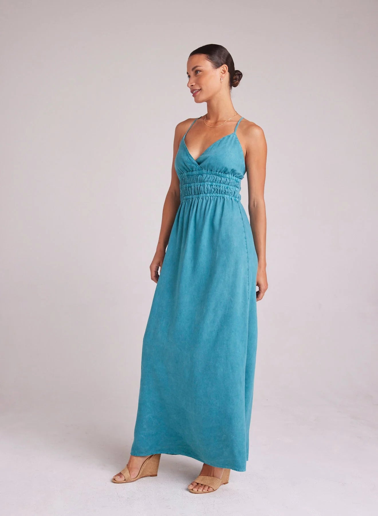 Stylish Spring Fashion SMOCKED MAXI DRESS