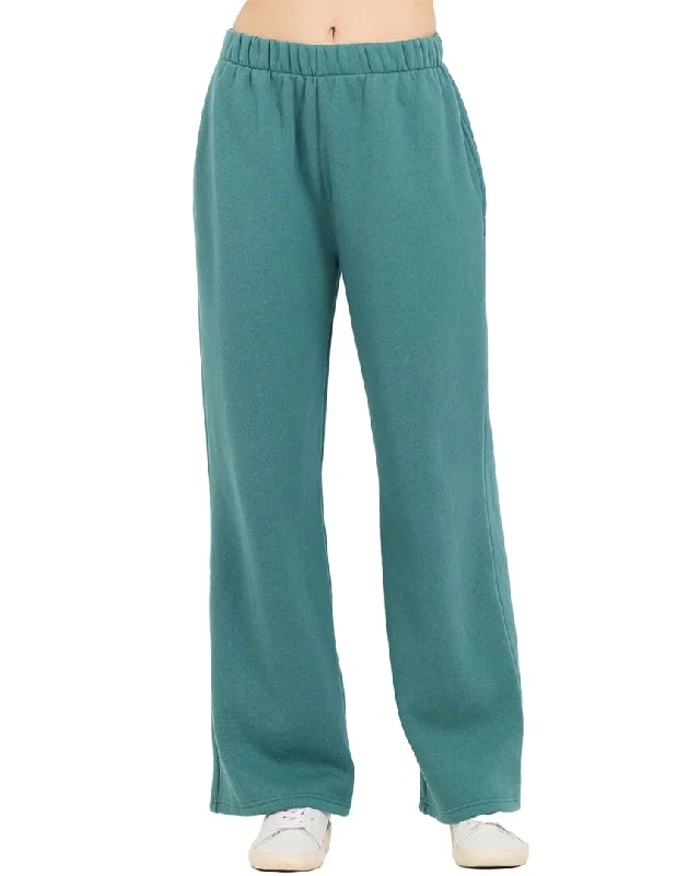 Graceful Cut Vintage Havana Cotton Blend Fleece Wide Leg Pant