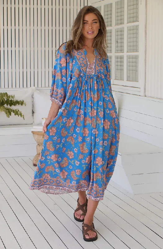 End Of Month Blowout Jaase Sunseeker Print Boheme Midi Dress