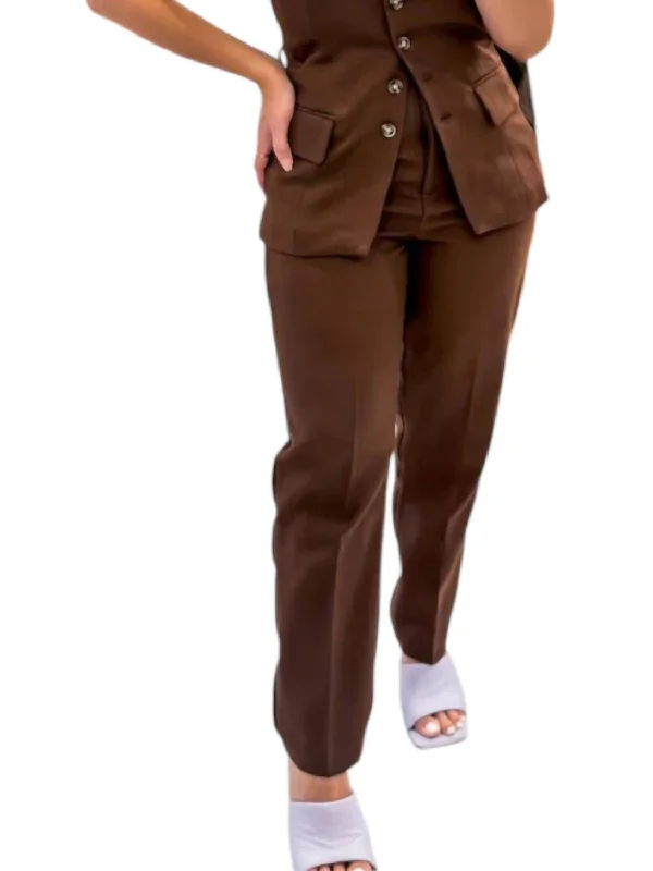 Special Offer For You Gabriel High Rise Trousers In Brown