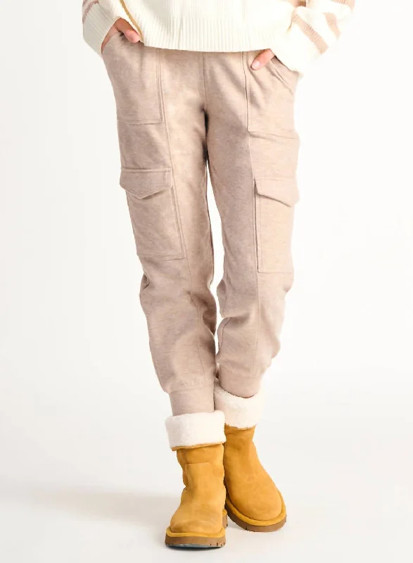 Hot Trends Soft Cargo Jogger In Oatmeal