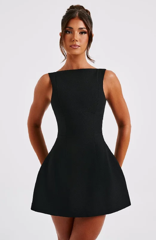 Luxury Style Alana Mini Dress - Black