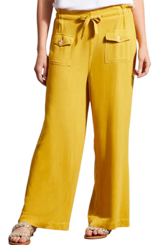 Wardrobe Update Paperbag Pants In Limoncello