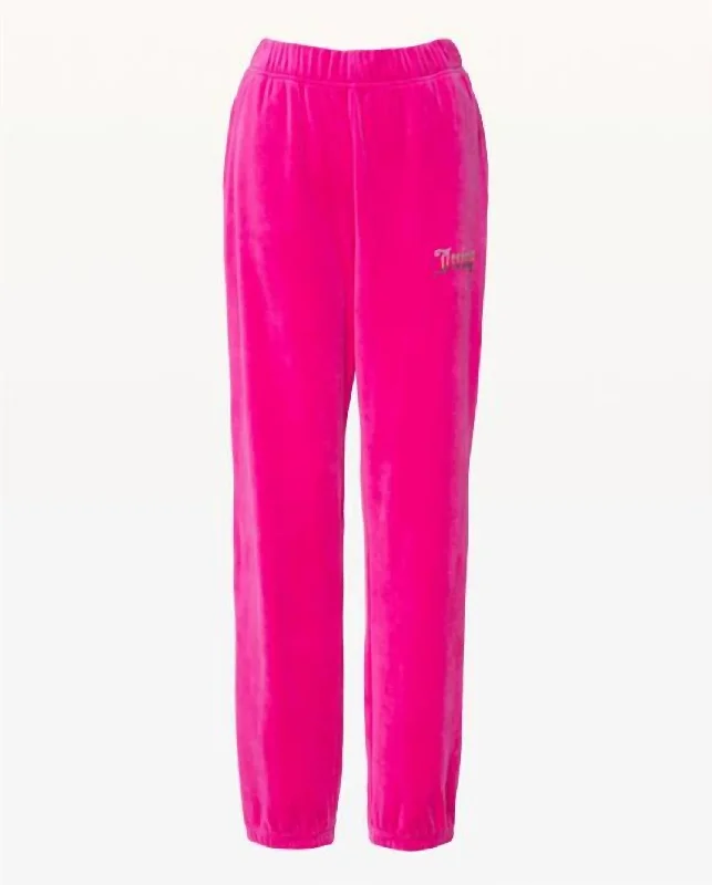 Fashion Essentials Ombre Stud Joggers Track Pants In Raspberry Pink