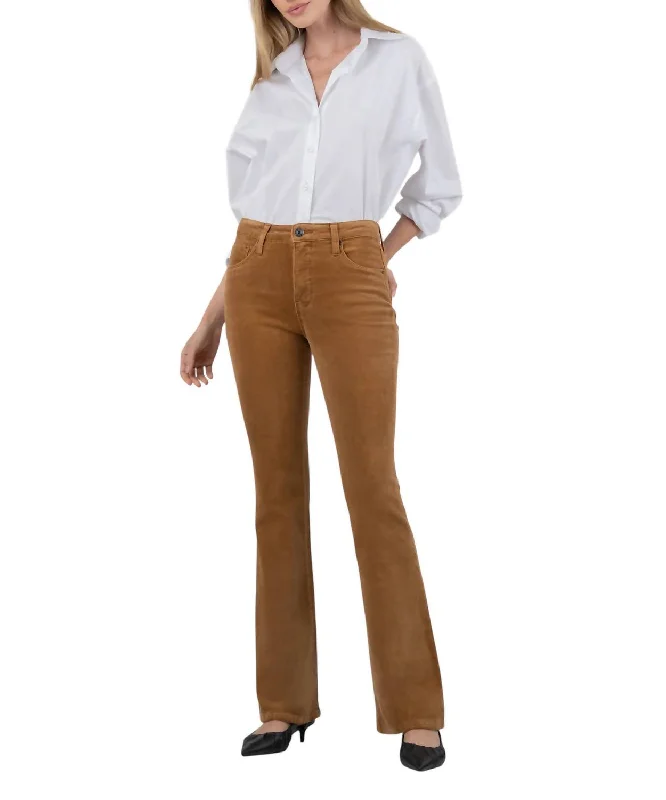 End Of Month Blowout Ana High Rise Fab Ab Flare Pants In Camel