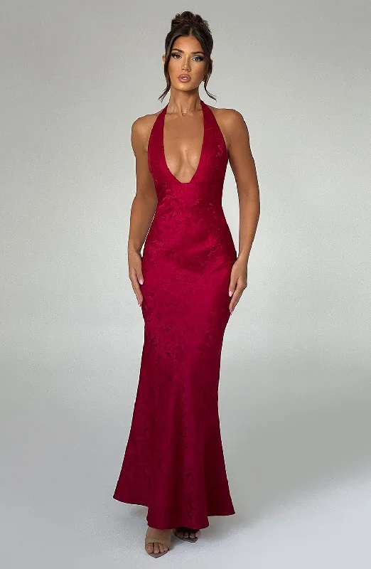 Bold Silhouette Josephine Maxi Dress - Red