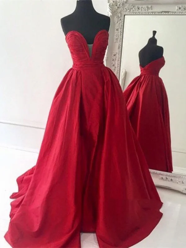 Style Upgrade Custom Made Sweetheart Neck Red Ball Gown, Red Prom Dress, Red Formal Dress