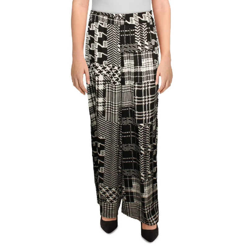 Classic Women's Fashion Womens Aztec Print Gathered Waistline Palazzo Pants