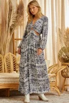 Attire Sale Summer Breeze Blue Maxi Dress