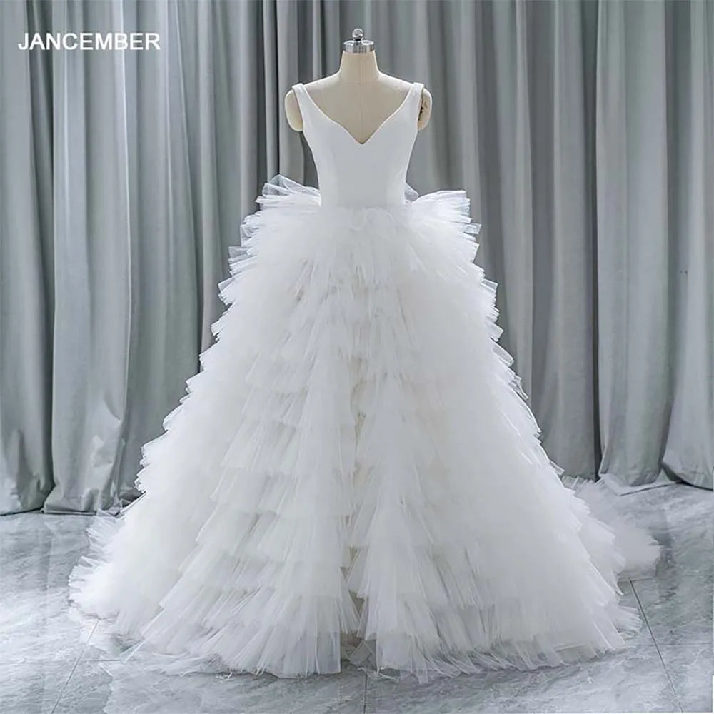 Limited Time Flash Sale Promotion Wedding Dresses For Women 2024 Bride Ball Gown Organza Spaghetti Straps Lace Up Vestidos De Novia QW01575