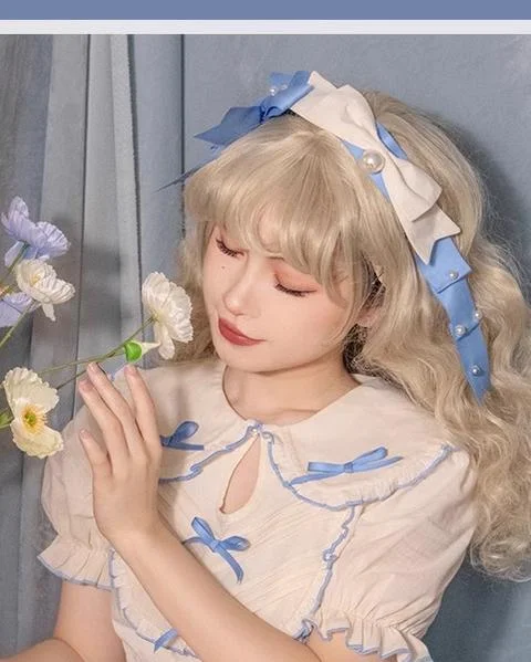 Best Fashion Deals Of The Season – Upgrade Your Style Magic Tea Party~Lena's Garland~Elegant Lolita HeaddressPearl Headband Set with Hair Clip