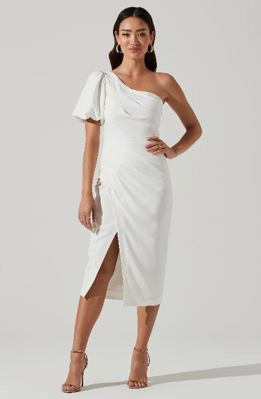 Big Discounts Joelle One Shoulder Midi Dress