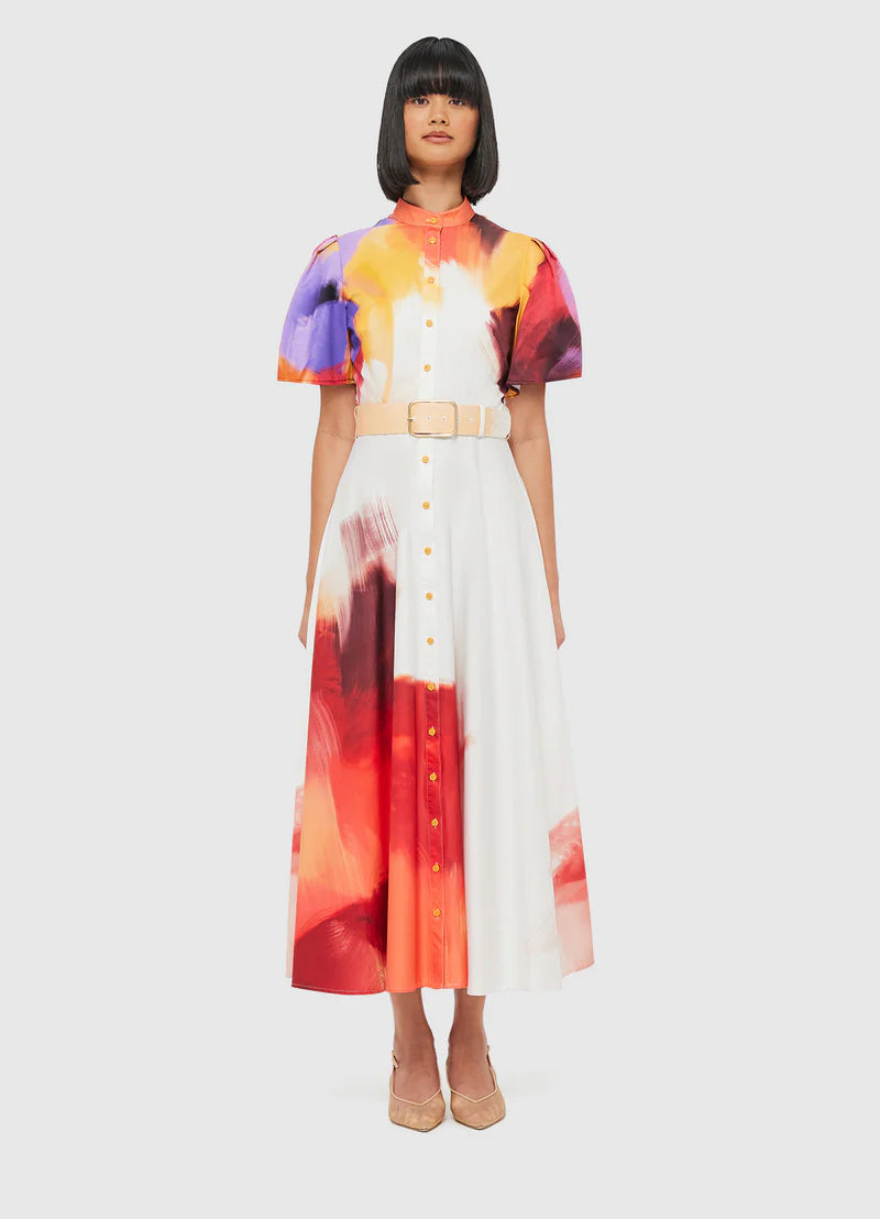 Limited Edition Bianca Short Sleeve Midi Dress - Reminiscence Print