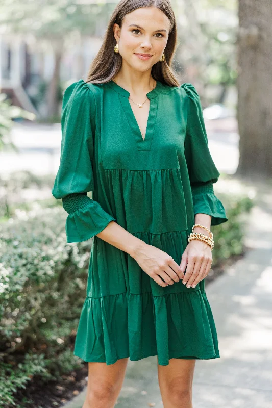 Brand Name Clothing Discount Extravaganza In Your Happy Place Emerald Green Dress