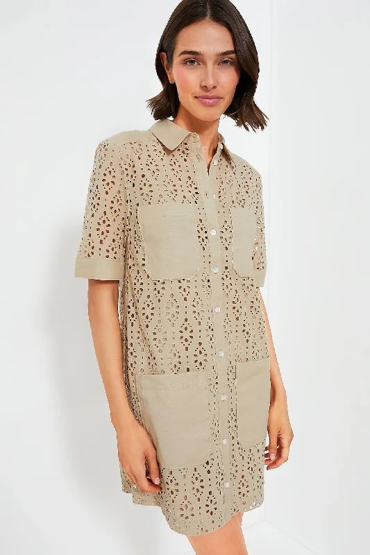 Pastel Styles Stone Khaki Rafaela Dress