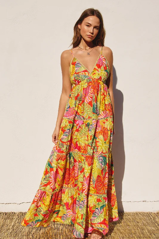 Shop Sales V-NECK MAXI DRESS