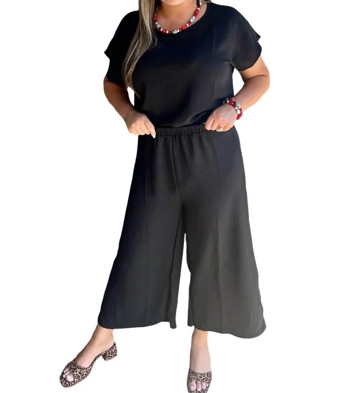 Chic Outfits Wide Leg Pant In Black