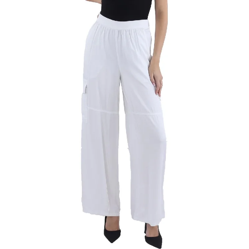 City Fashion Womens Twill Pull On Wide Leg Pants