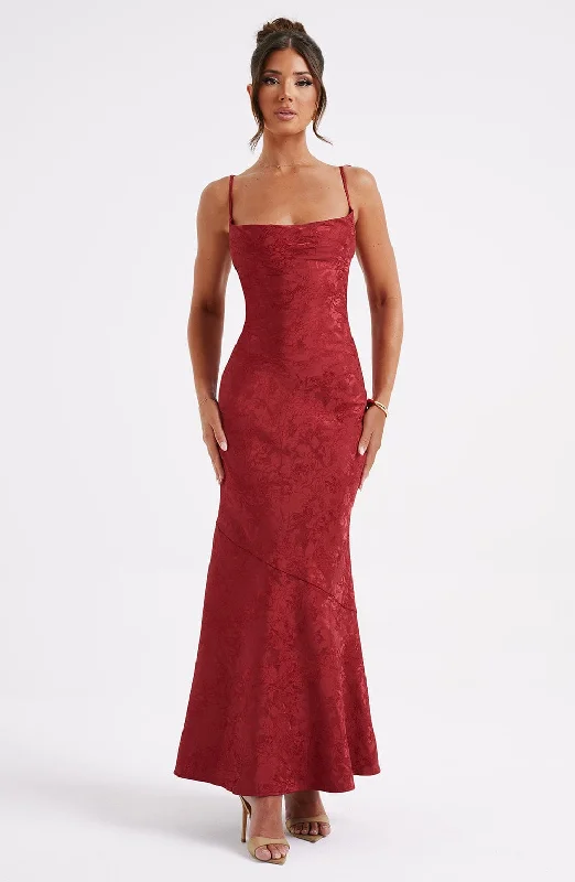 Classic Appeal Whitney Maxi Dress - Red