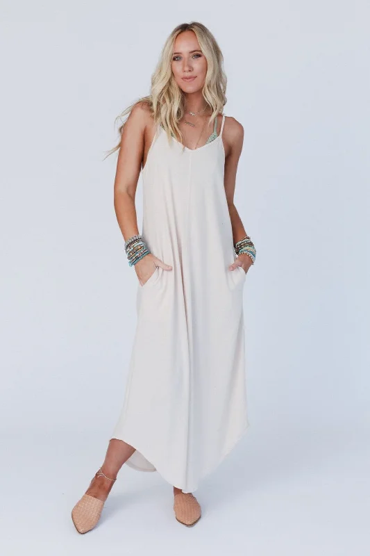 Clearance Sale, All Cheap The Nest Perfect Round Hem Bralette Maxi Dress - Coconut