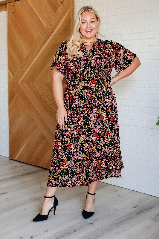 Effortless Style, Effortless Savings Wildflower and Barley V-Neck Button Up Dress