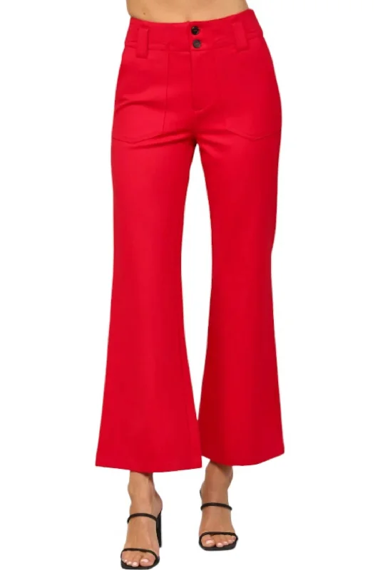 First Order Discount Flare Pants In Red