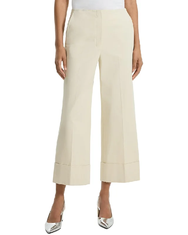 Designer Wear On Sale Theory High-Waist Cuffed Pant