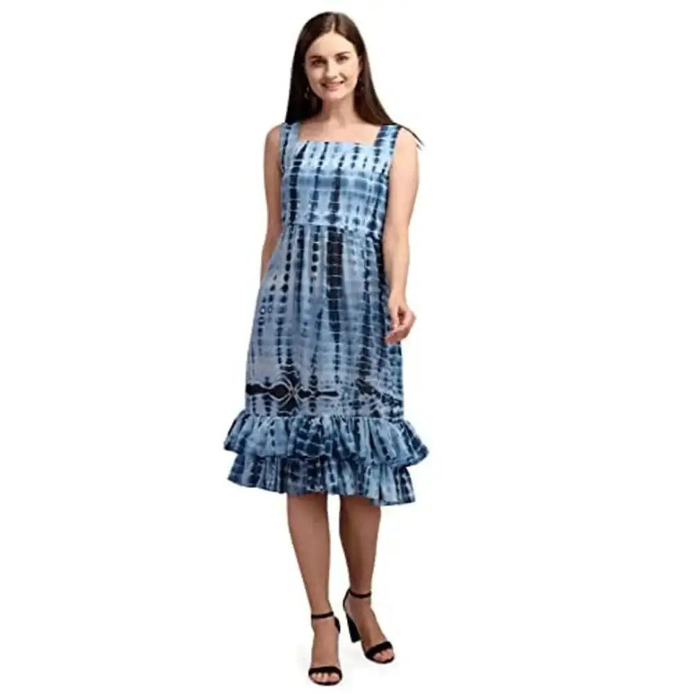 Exclusive Discounts Vaani Creation Women's Tie and Dye Pleated Midi Dress