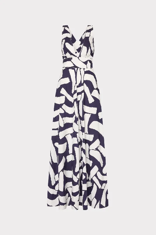 Spring Fling Sale Catarina Graphic Brushstroke Maxi Dress