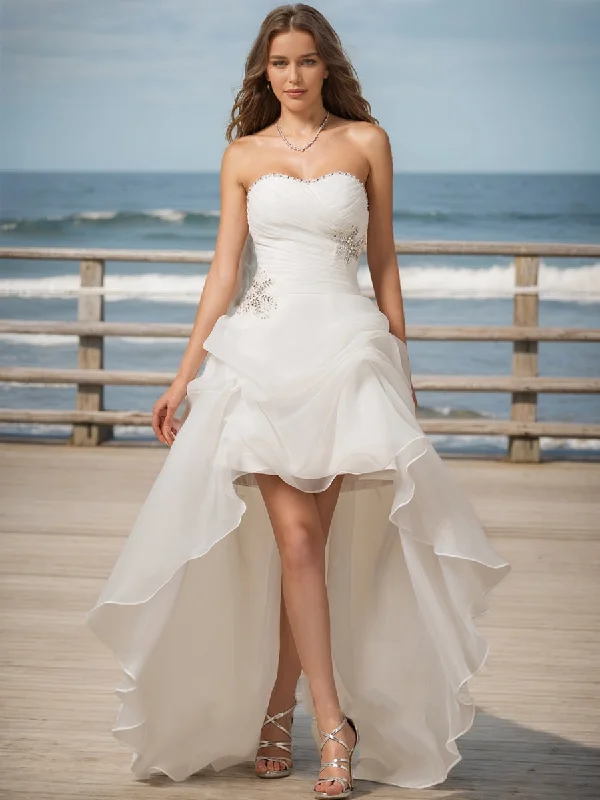 Athleisure Wear Special Offer A-Line/Princess Sweetheart Sleeveless Sequins Wedding Dresses