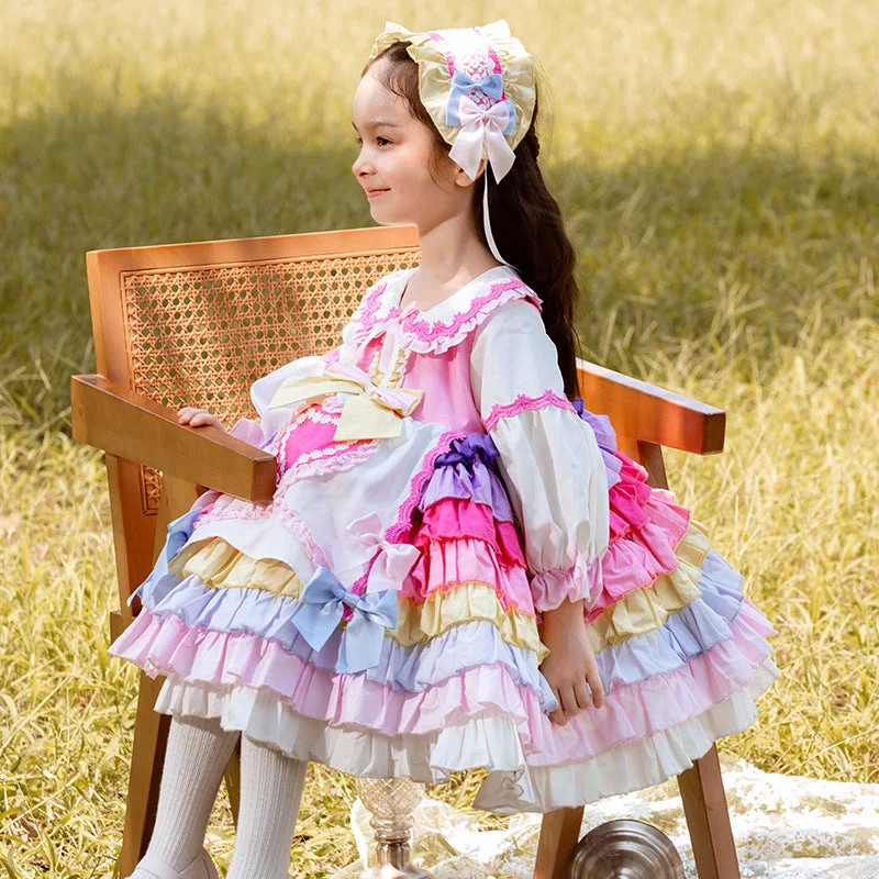 Trendsetter's Closet Toddler Ball Gowns Girl Party Multicolor Lolita Elegant Velvet Puffy Princess Dress