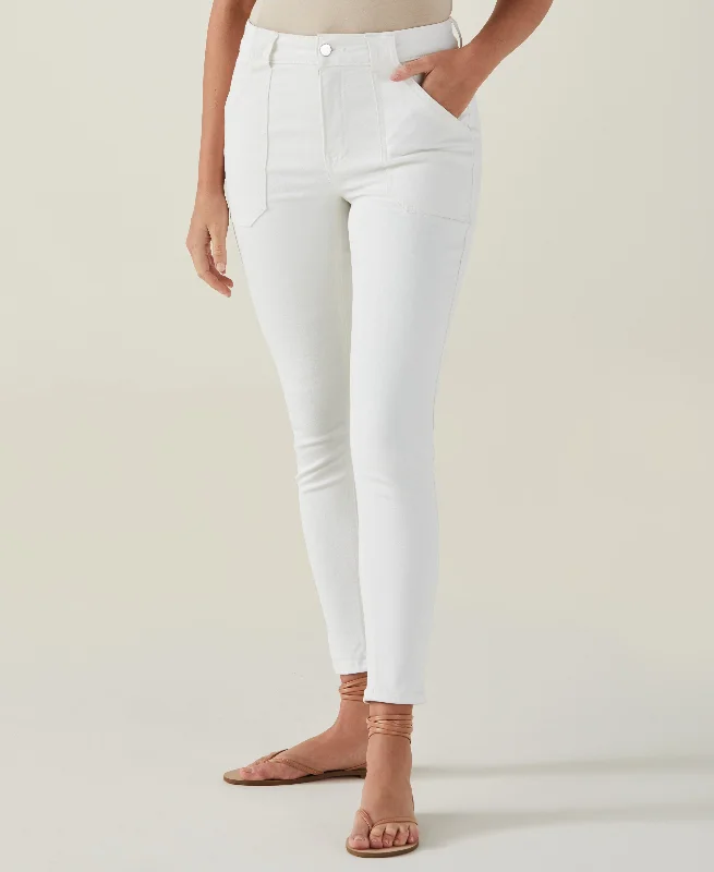 The Epitome Of Modern Women's Fashion Slim Leg Cargo Denim Pant