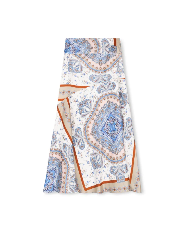 Absurdly Cheap Sale Paisley Printed Silk Skirt