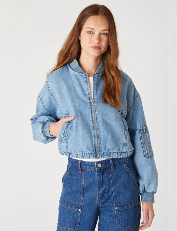 Mother's Day Special Denim Sherpa Bomber, Guest Star Indigo