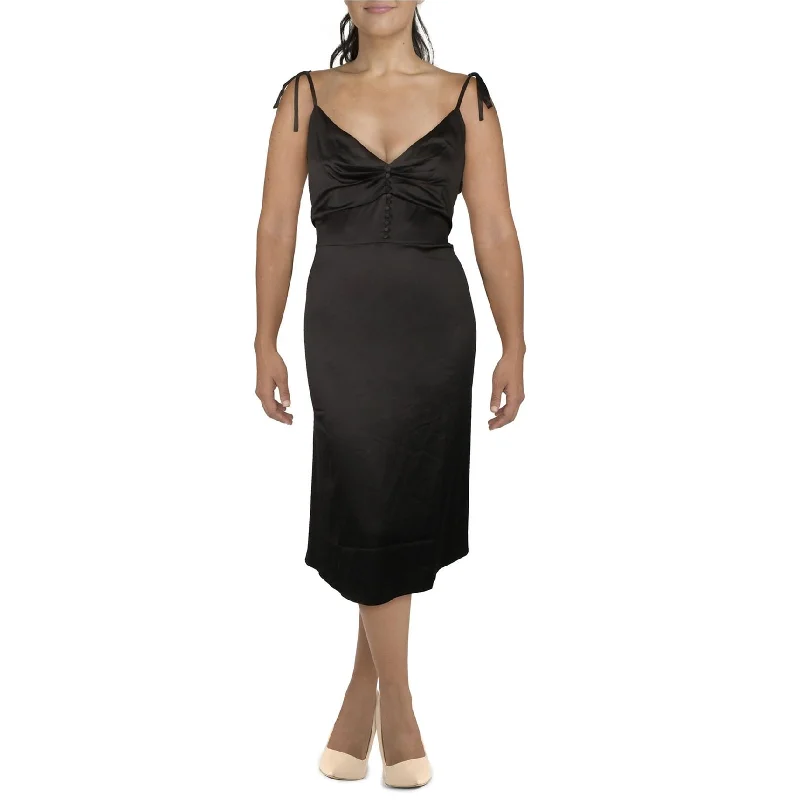 Women's Plus-Size Attire Buy More, Save More Danielle Bernstein Womens Satin Midi Dress, Black, 16W Women's Plus-Size Attire Buy More, Save More Danielle Bernstein Womens Satin Midi Dress, Black, 16W