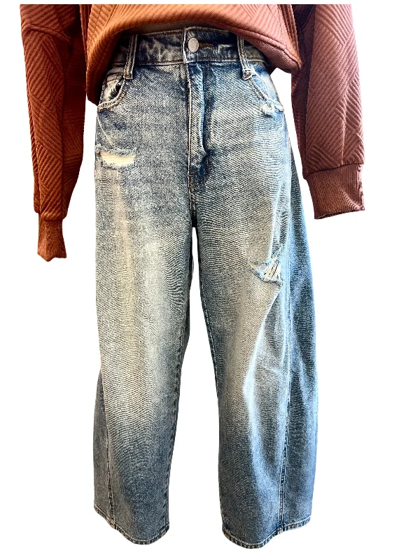Women's Clothes And Garments Season Transition Versatile Wear Clearance The Marissa Barrel Leg Jeans Women's Clothes And Garments Season Transition Versatile Wear Clearance The Marissa Barrel Leg Jeans